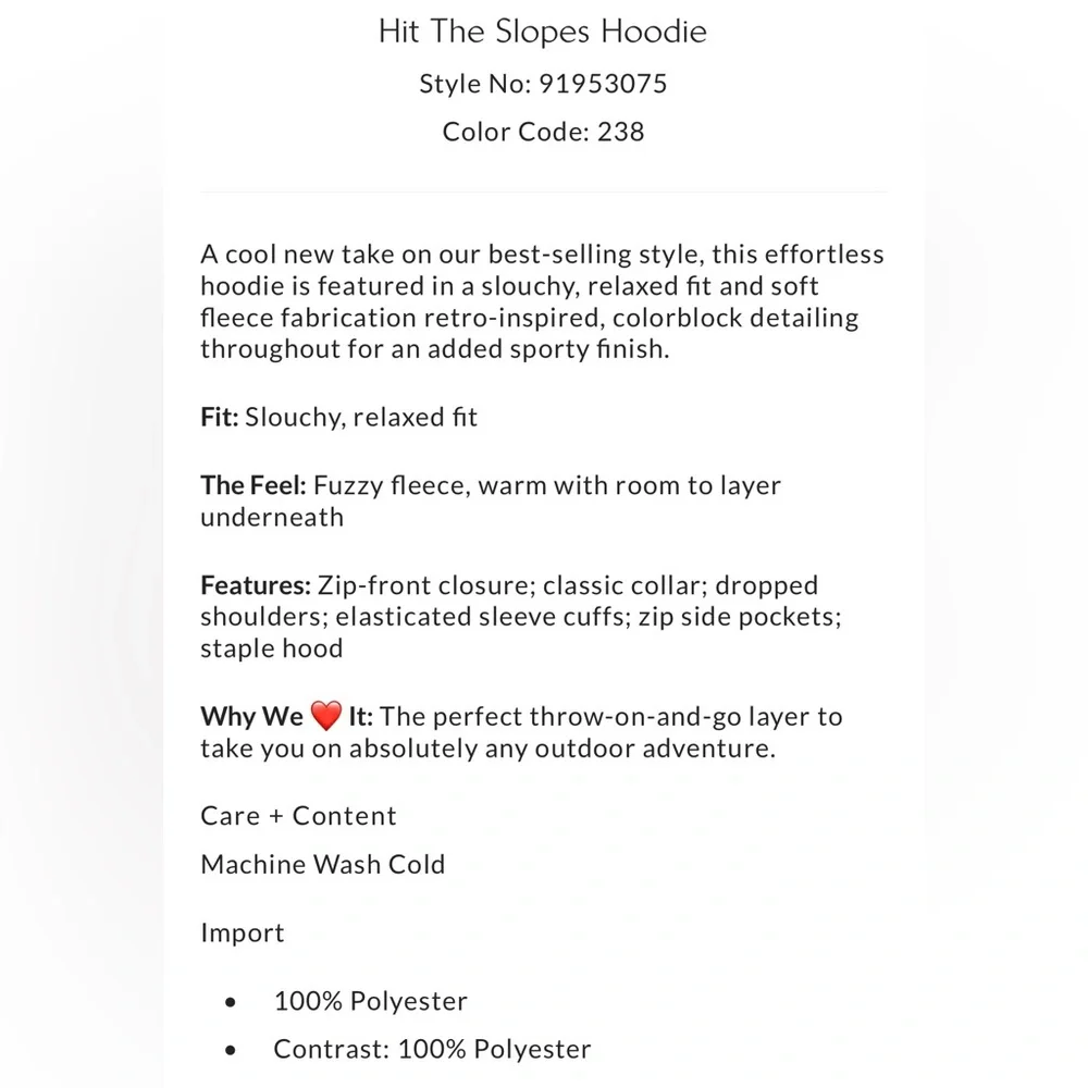 Free People Hit The Slopes Hoodie // FP Movement //Size Small // NWT // Jacket - Picture 7 of 9